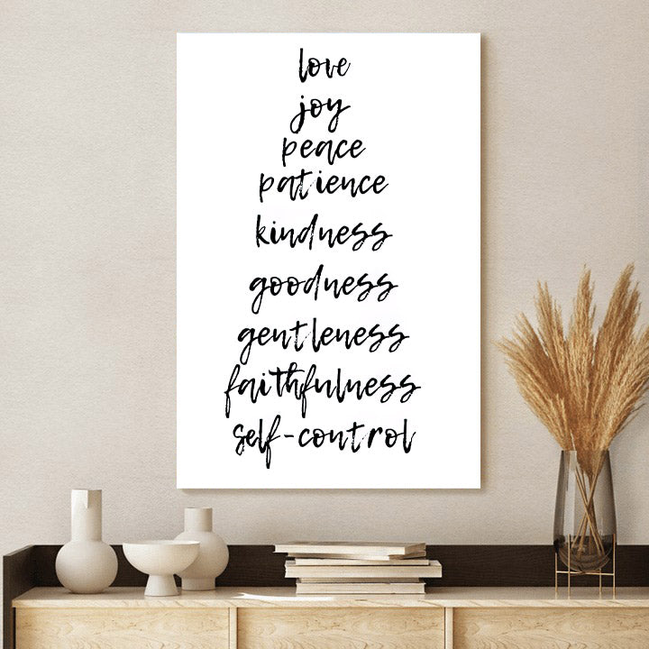 The Fruit Of The Spirit Canvas Pictures - Bible Verse Wall Art - Christian Home Decor