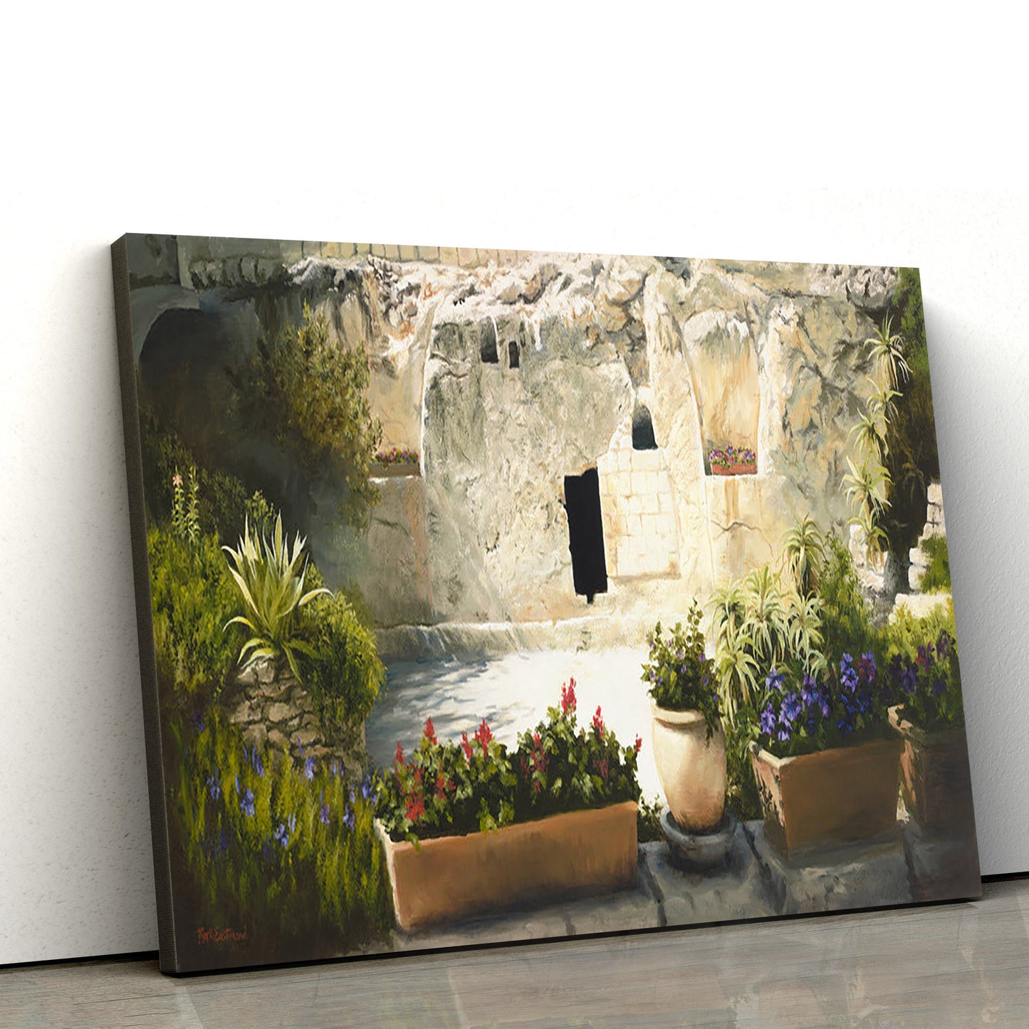 The Garden Tomb Canvas Wall Art - Jesus Christ Picture - Canvas Christian Wall Art