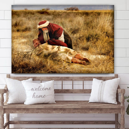 The Good Samaritan Canvas Wall Art - Christian Wall Decor