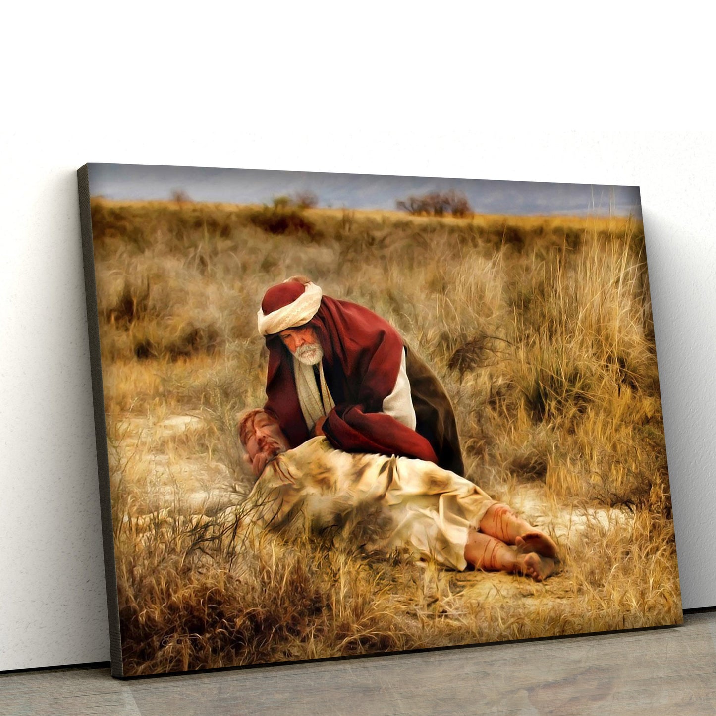 The Good Samaritan Canvas Wall Art - Christian Wall Decor