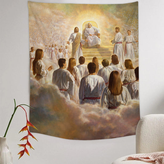 The Grand Council Tapestry - Jesus Picture - Religious Tapestry - Christian Tapestry Wall Hangings
