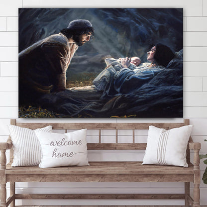 The Greatest Gift Canvas Wall Art - Jesus Picture - Christian Wall Decor