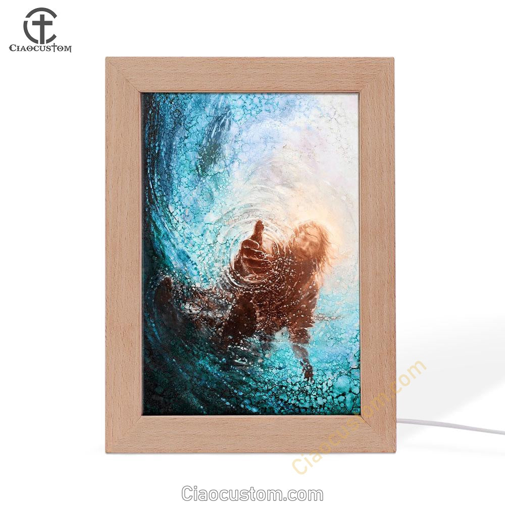 The Hand Of God Frame Lamp Pictures - Christian Wall Art - Jesus Frame Lamp Art