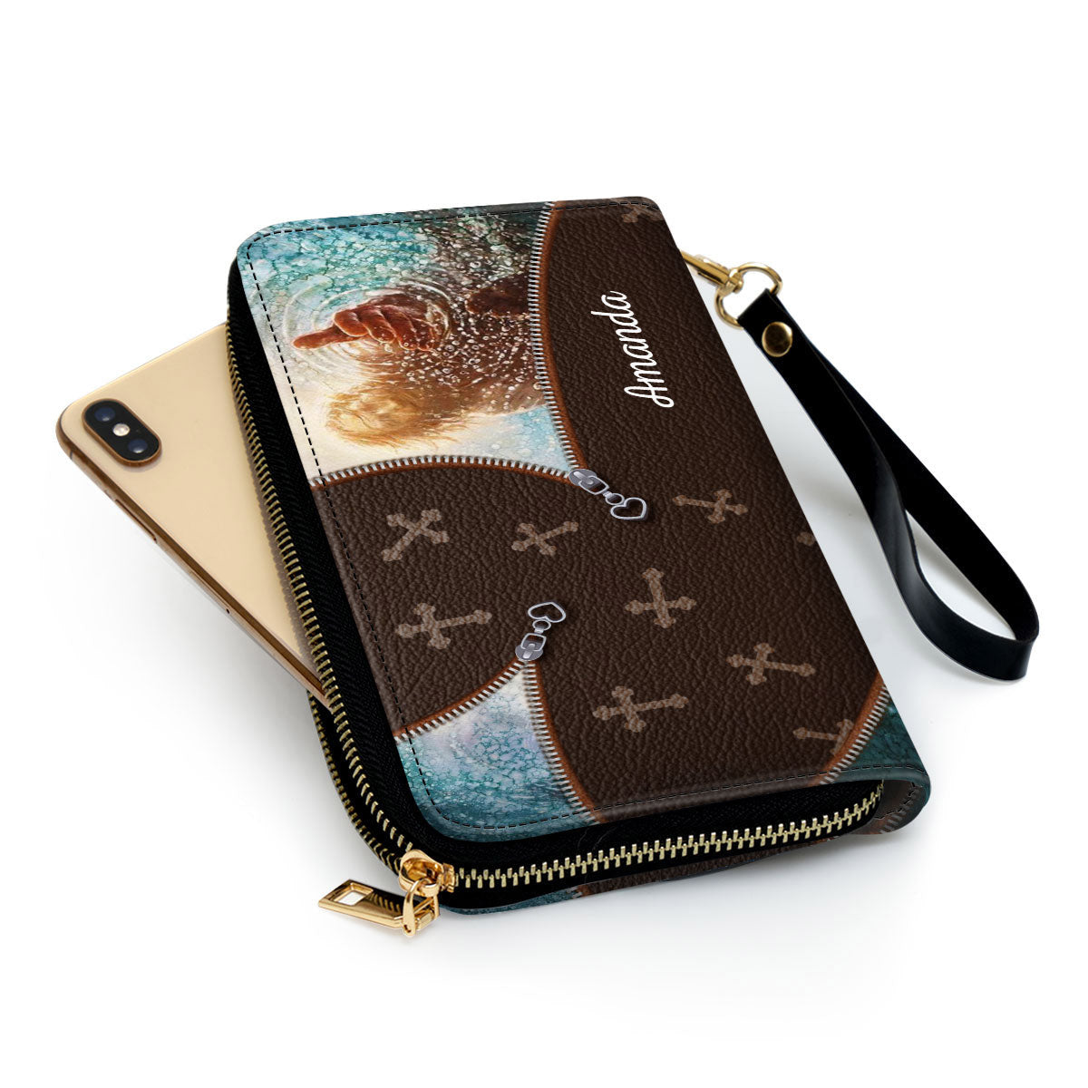 The Hand Of Jesus - Take My Hand Clutch Purse For Women - Personalized Name - Christian Gifts For Women