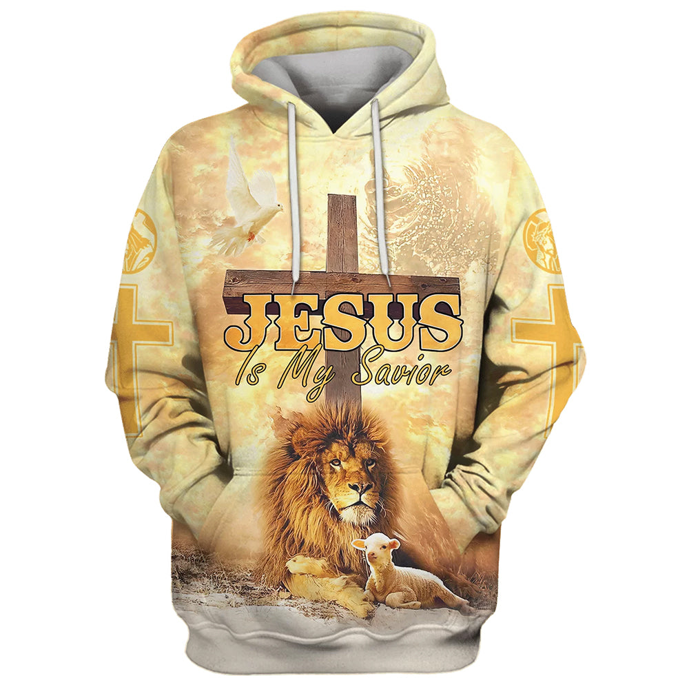 The Hand Of Jesus Lion And Lamb - Jesus Is My Savior Hoodies - Jesus Hoodie - Men & Women Christian Hoodie - 3D Printed Hoodie