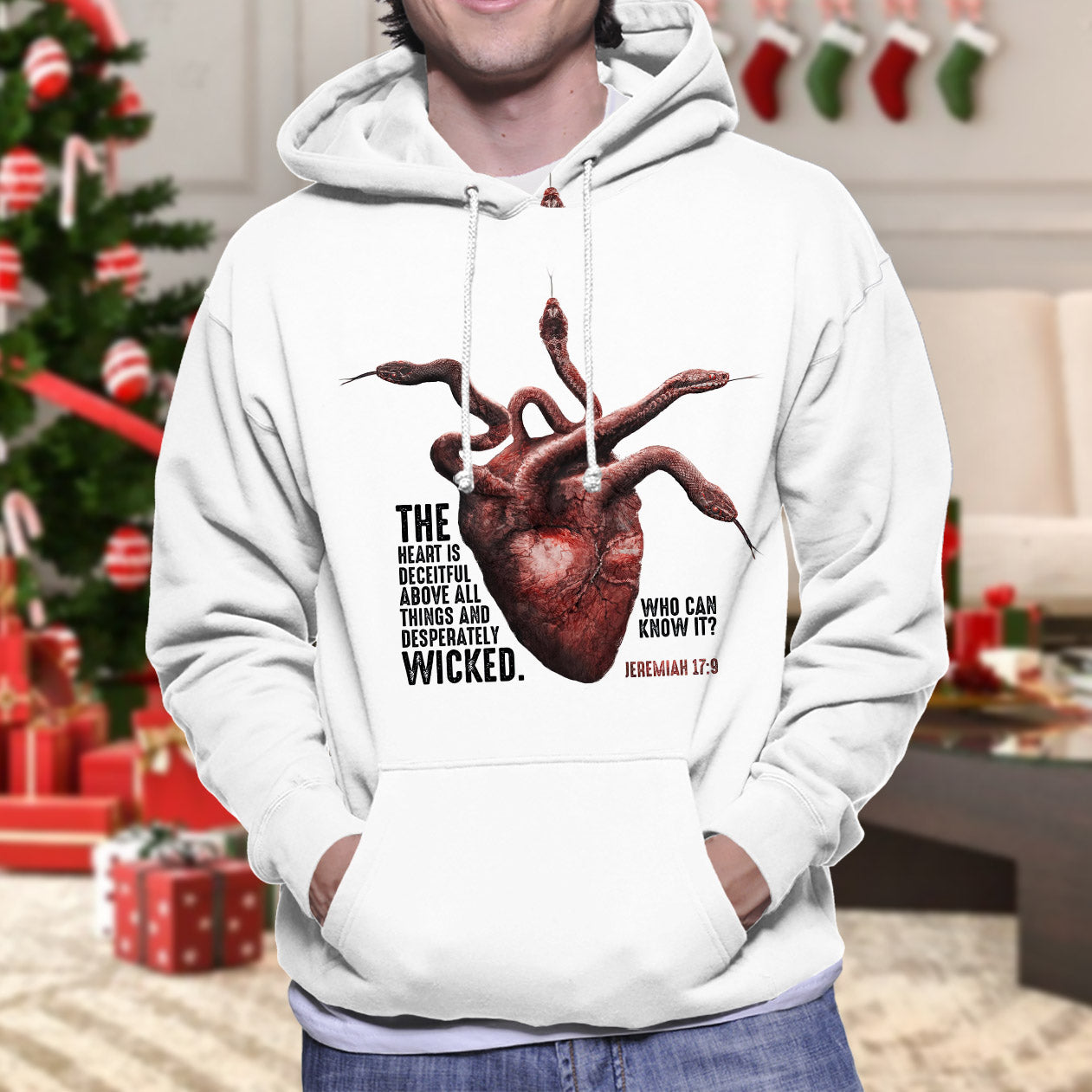 The Heart Is Deceitful Above All Things, And Desperately Wicked Jeremiah 17 9 Lover Jesus 3d Hoodie - Christian 3d Sweatshirt