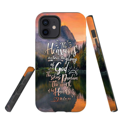 The Heavens Declare The Glory Of God Psalm 191 Mountain Bible Verse Phone Case - Inspirational Bible Scripture iPhone Cases