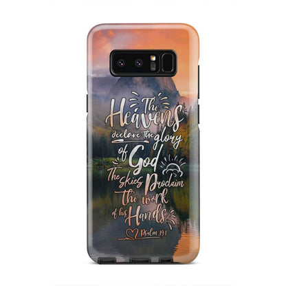 The Heavens Declare The Glory Of God Psalm 191 Mountain Bible Verse Phone Case - Inspirational Bible Scripture iPhone Cases