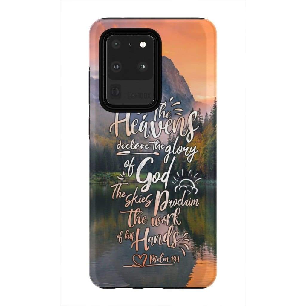 The Heavens Declare The Glory Of God Psalm 191 Mountain Bible Verse Phone Case - Inspirational Bible Scripture iPhone Cases
