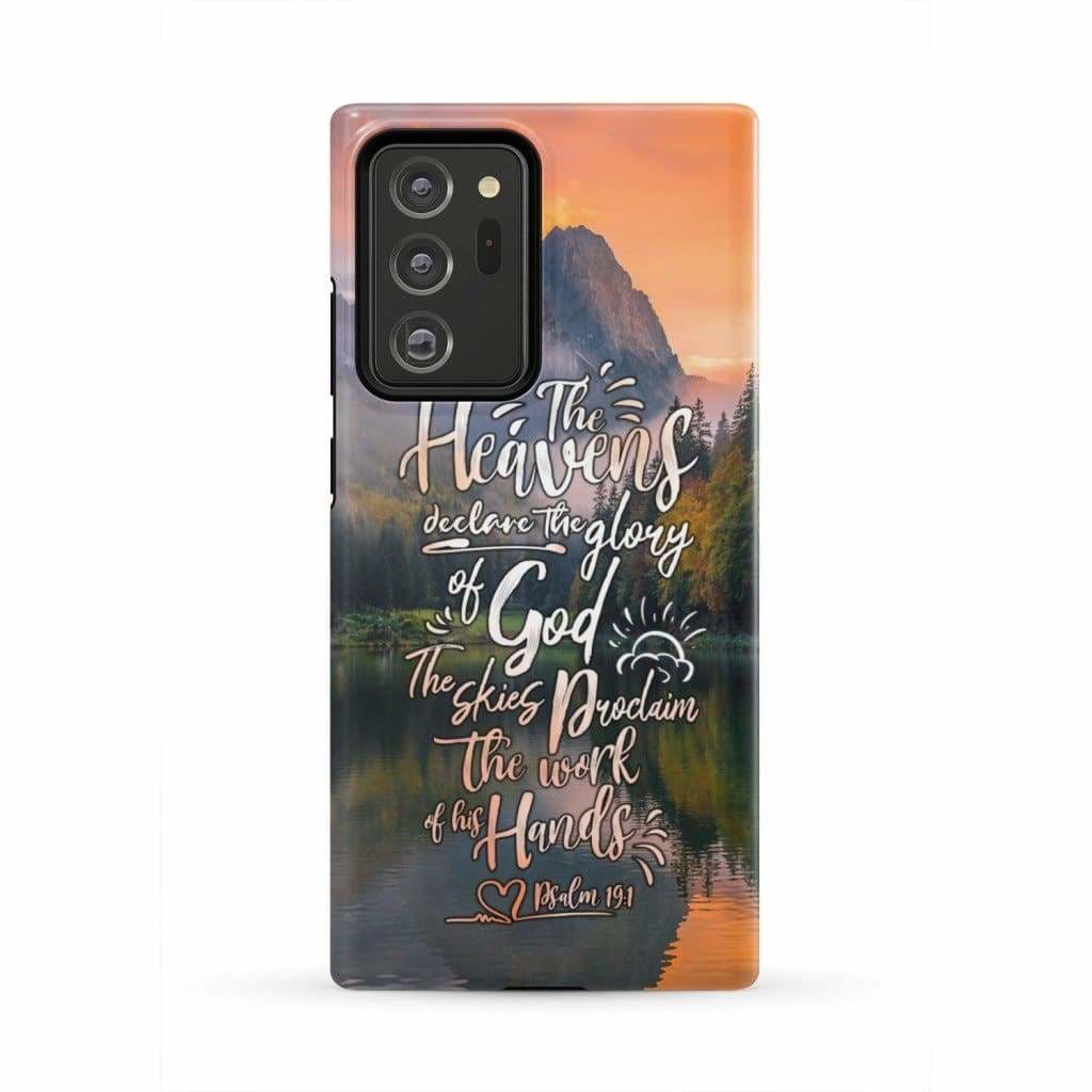 The Heavens Declare The Glory Of God Psalm 191 Mountain Bible Verse Phone Case - Inspirational Bible Scripture iPhone Cases