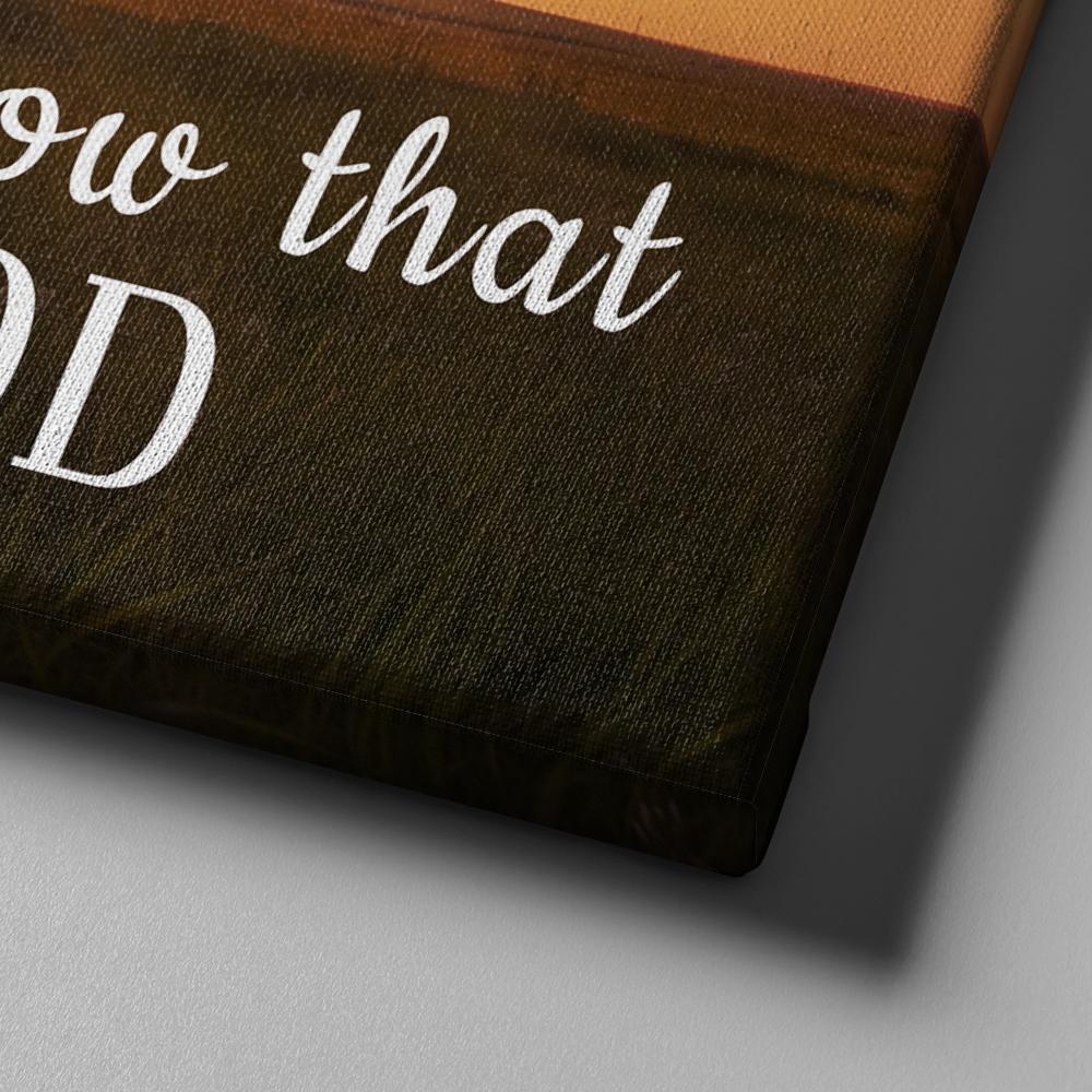 The Hiding Sunset & Be Still Canvas - Christian Canvas Wall Art