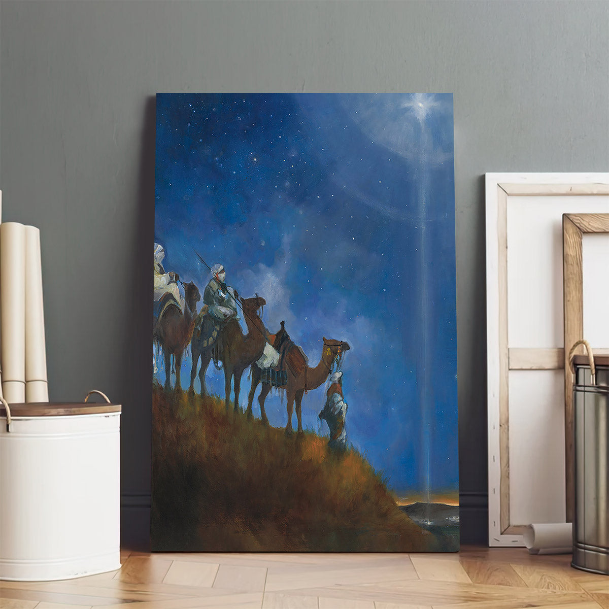 The Holy Child Is Born Portrait Canvas Wall Art - Christmas Gift