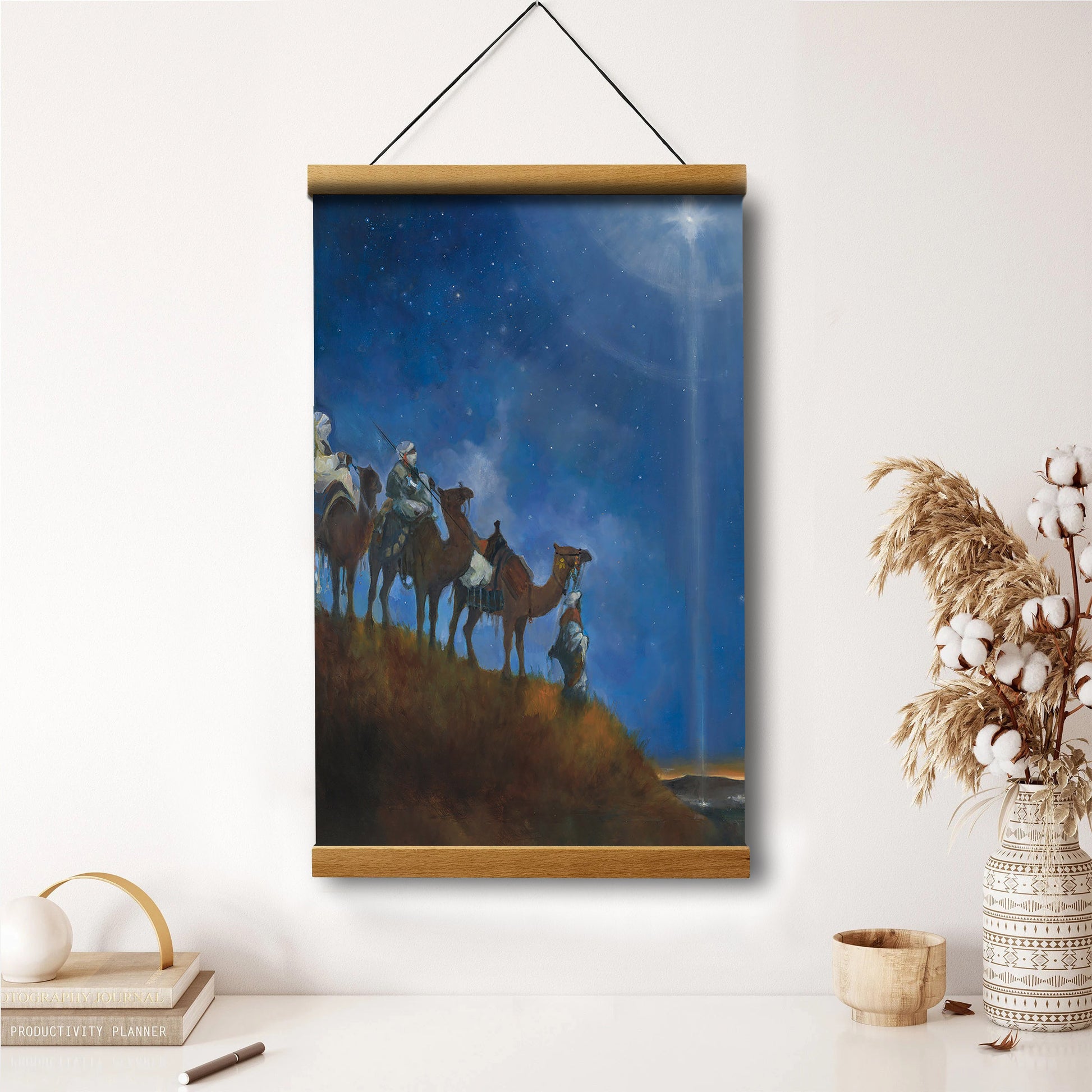 The Holy Child Is Born Portrait Hanging Canvas Wall Art - Christmas Gift - Religious Canvas