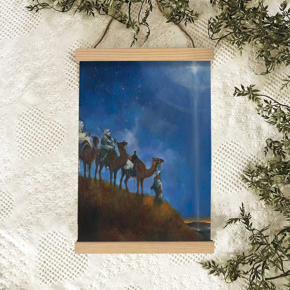 The Holy Child Is Born Portrait Hanging Canvas Wall Art - Christmas Gift - Religious Canvas