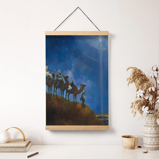 The Holy Child Is Born Portrait Hanging Canvas Wall Art - Christmas Gift - Religious Canvas