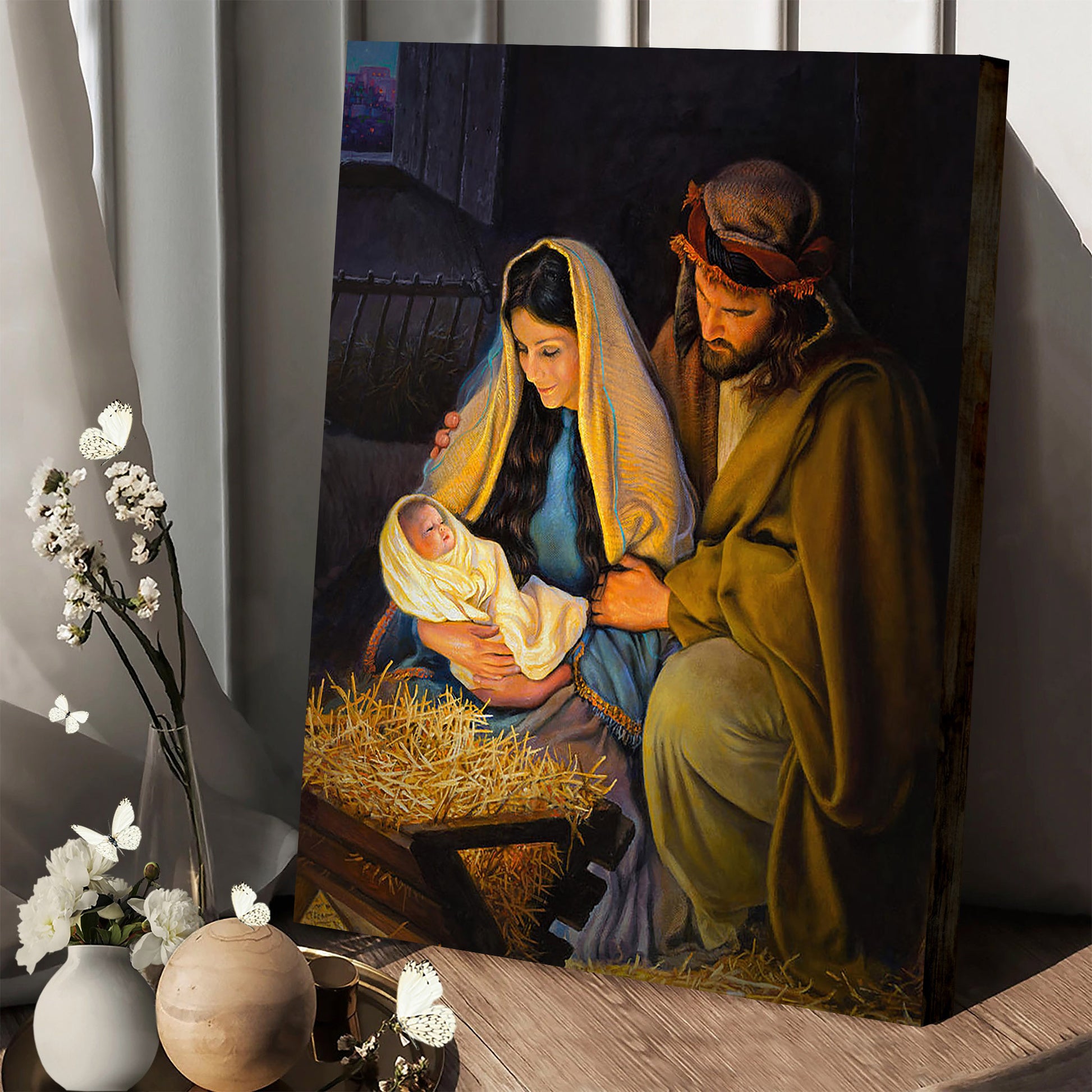 The Holy Family  Canvas Wall Art - Jesus Canvas Pictures - Christian Wall Art