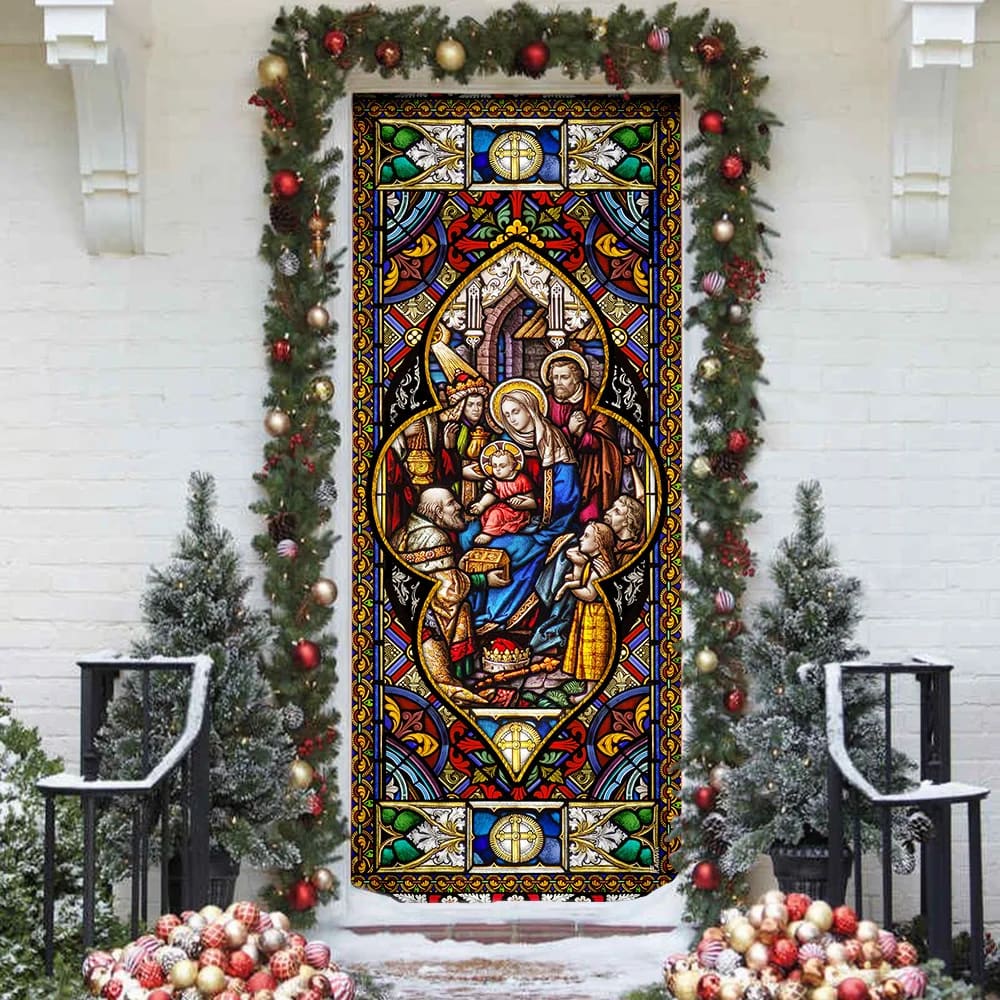 The Holy Family Door Cover - Religious Door Decorations - Christian Home Decor