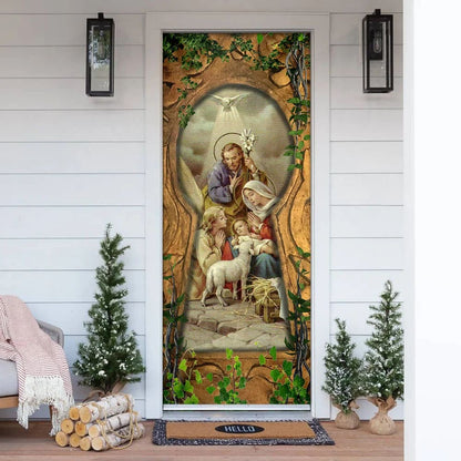 The Key To Happiness Jesus Door Cover - Religious Door Decorations - Christian Home Decor