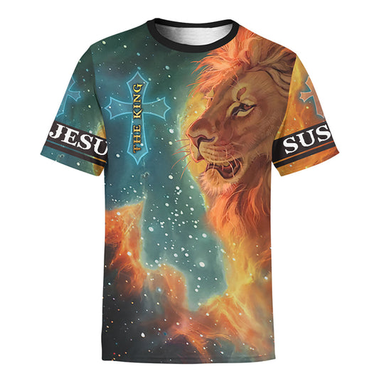 The King Jesus Lion 3d Unisex Shirt - Christian 3D Shirt