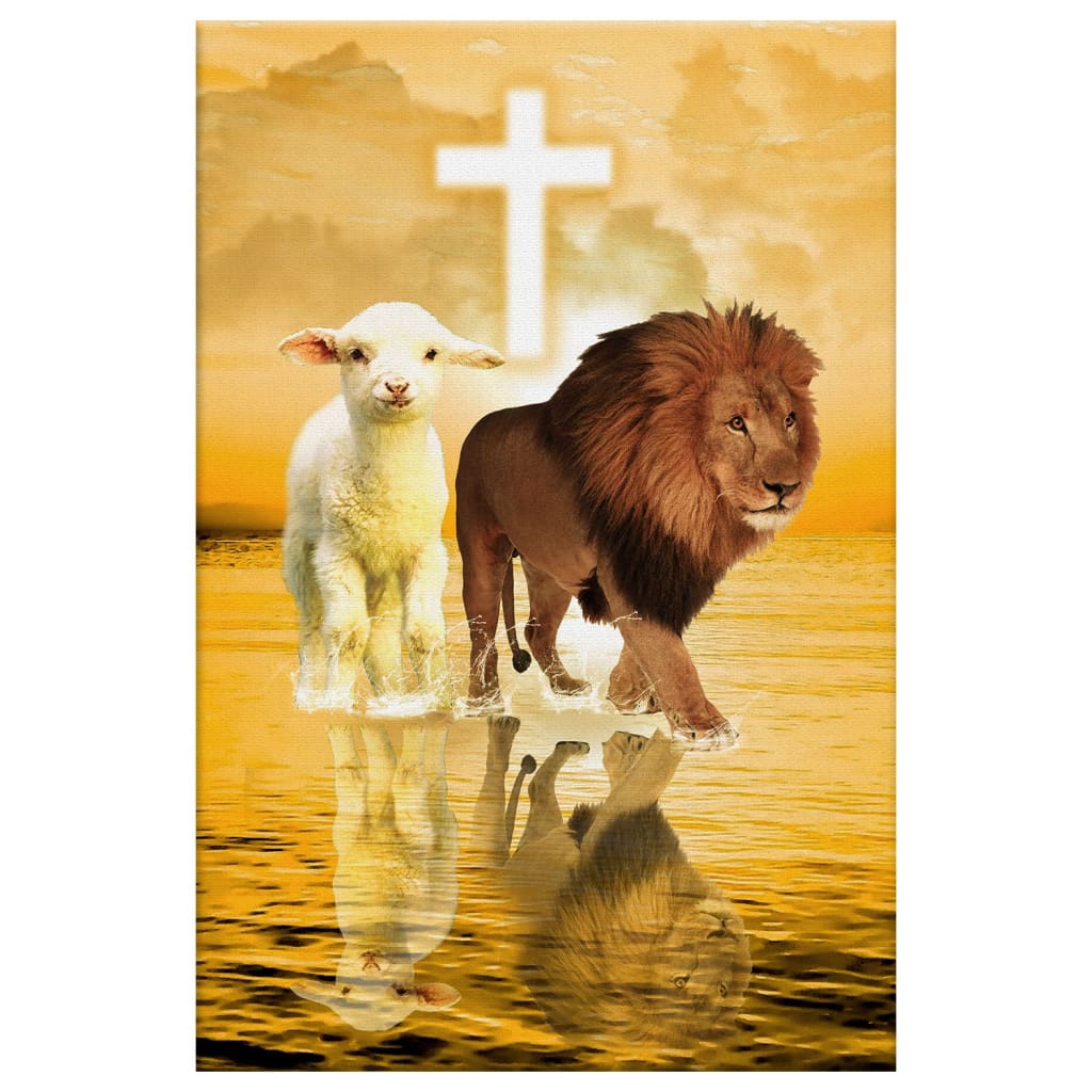 The Lamb Of God And Lion Of Judah Canvas Art - Bible Verse Canvas - Scripture Wall Art