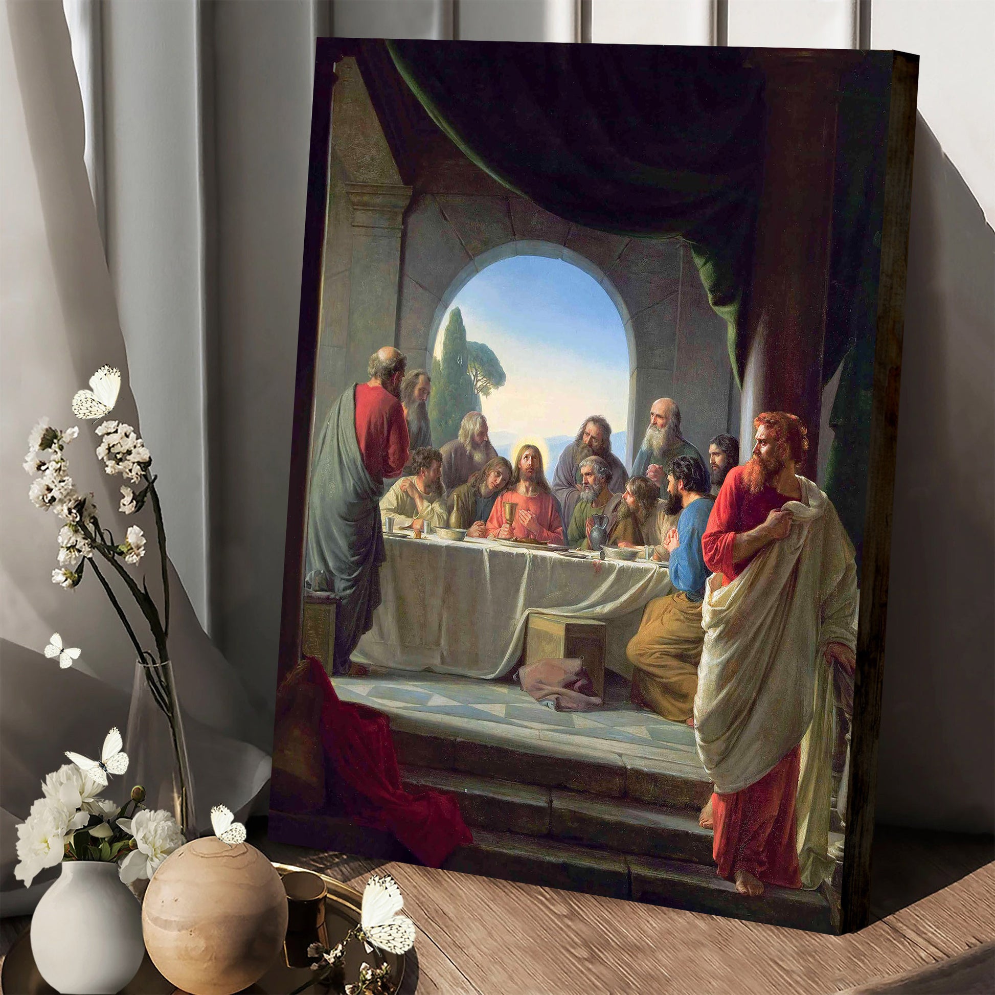 The Last Supper Canvas Wall Art - Christian Wall Art Decor - Religious Wall Art Canvas