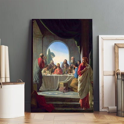 The Last Supper Canvas Wall Art - Christian Wall Art Decor - Religious Wall Art Canvas