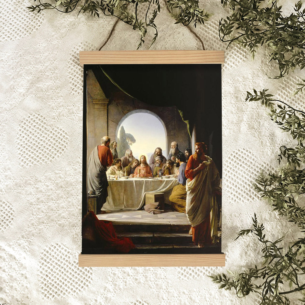 The Last Supper Hanging Canvas Wall Art - Christan Wall Decor - Religious Canvas