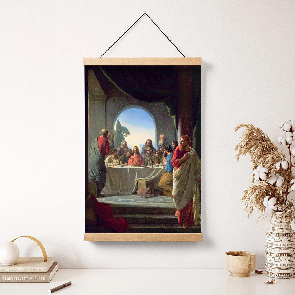 The Last Supper Hanging Canvas Wall Art - Christian Wall Art Decor - Religious Hanging Canvas Wall Art