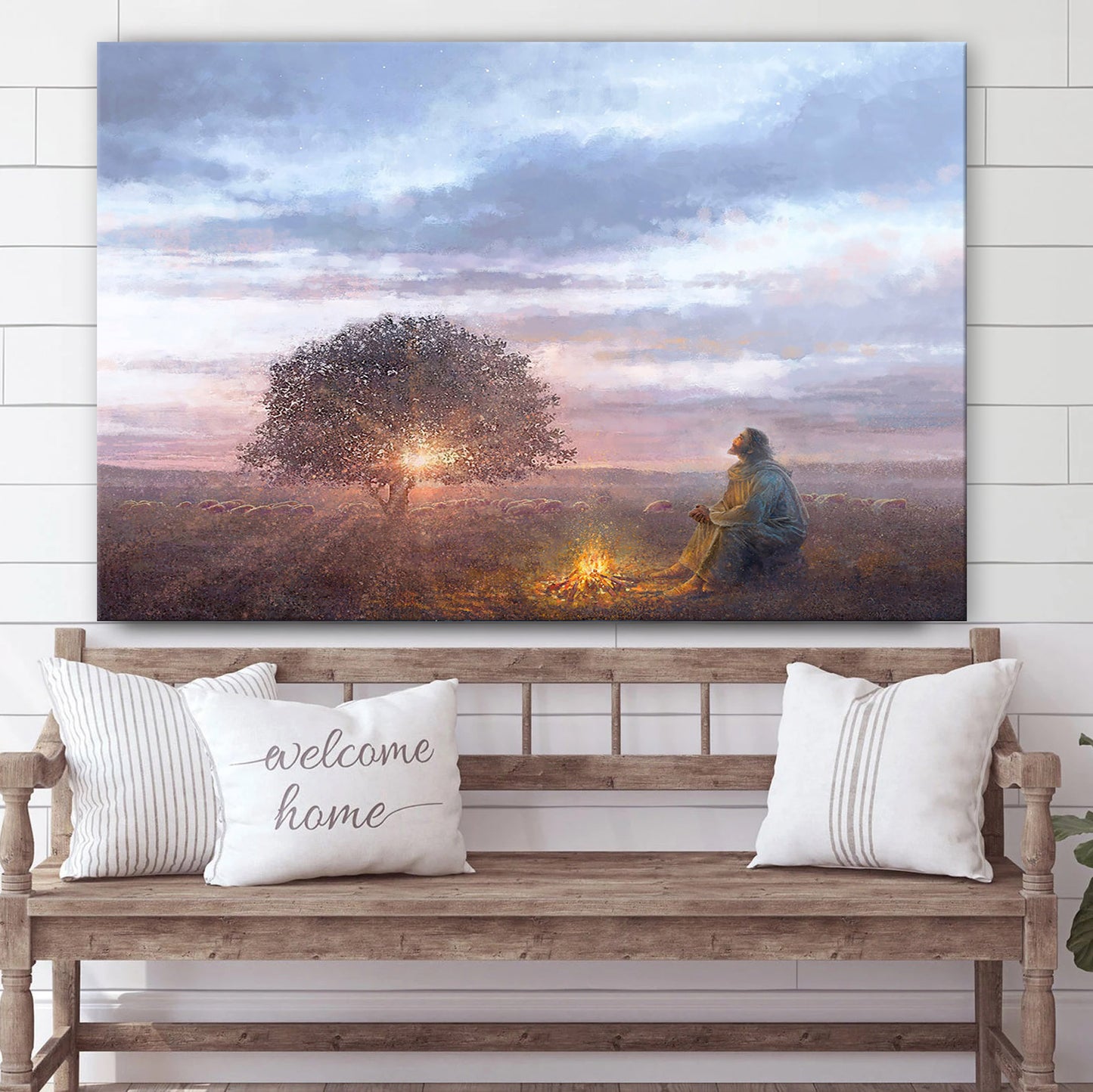 The Light Of Life Canvas Wall Art - Jesus Picture - Christian Wall Decor