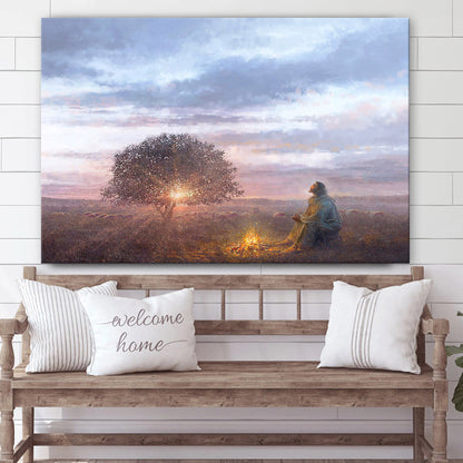 The Light Of Life Canvas Wall Art - Jesus Picture - Christian Wall Decor