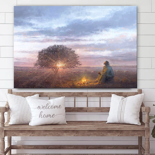 The Light Of Life Canvas Wall Art - Jesus Picture - Christian Wall Decor