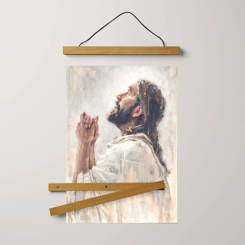The Light Of Redemption Hanging Canvas Wall Art - Jesus Picture - Jesus Portrait Canvas - Religious Canvas