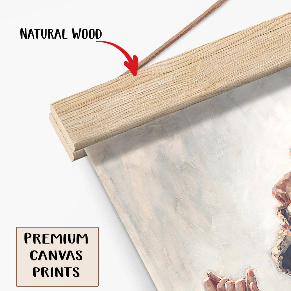 The Light Of Redemption Hanging Canvas Wall Art - Jesus Picture - Jesus Portrait Canvas - Religious Canvas