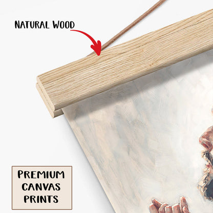 The Light Of Redemption Hanging Canvas Wall Art - Jesus Picture - Jesus Portrait Canvas - Religious Canvas