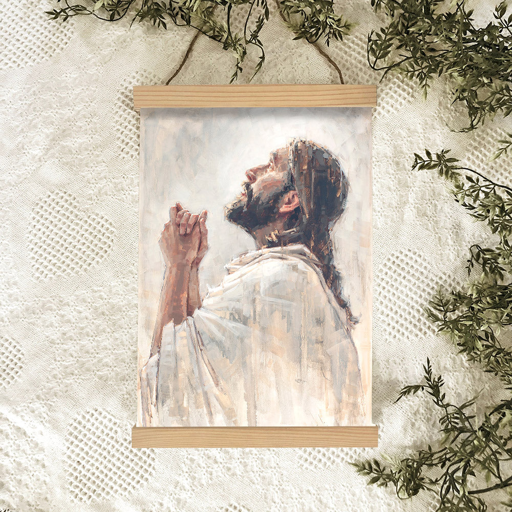The Light Of Redemption Hanging Canvas Wall Art - Jesus Picture - Jesus Portrait Canvas - Religious Canvas