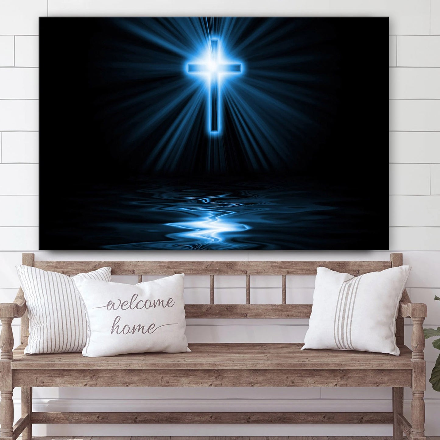 The Light Of The Cross Rectangle Gallery Canvas Art - Jesus Canvas Pictures - Christian Wall Art