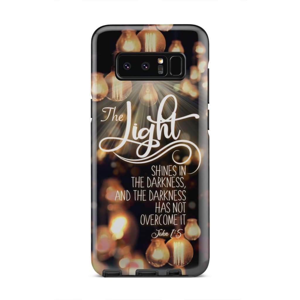 The Light Shines In The Darkness John 15 Bible Verse Phone Case - Christian Gifts - Inspirational Bible Scripture iPhone Cases