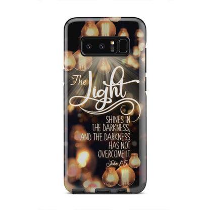The Light Shines In The Darkness John 15 Bible Verse Phone Case - Christian Gifts - Inspirational Bible Scripture iPhone Cases