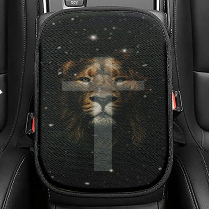 The Lion King Cross Seat Box Cover, Lion Car Center Console Cover, Christian Inspirational Car Interior Accessories