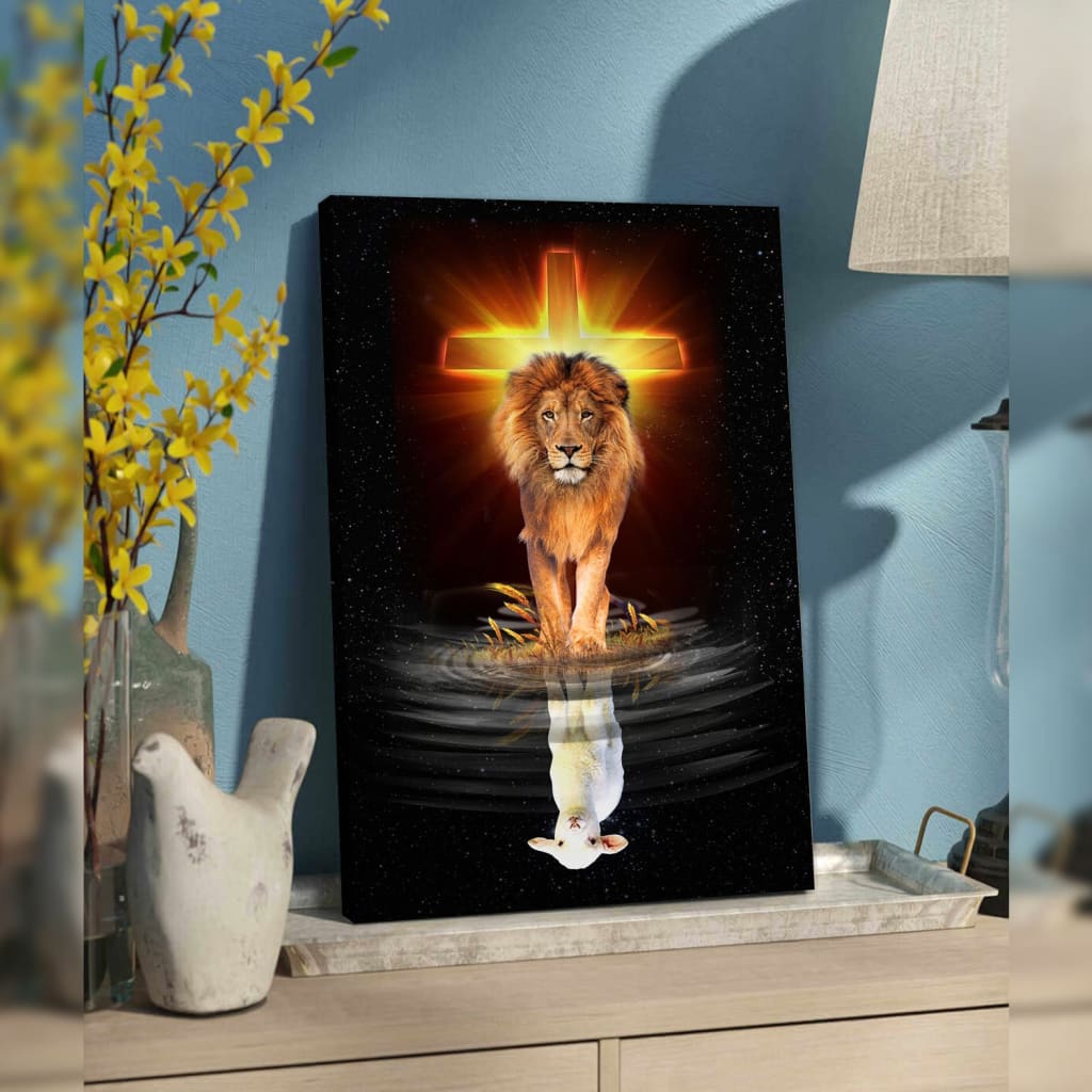 The Lion Of Judah And The Lamb Of God Canvas Art - Bible Verse Canvas - Scripture Wall Art