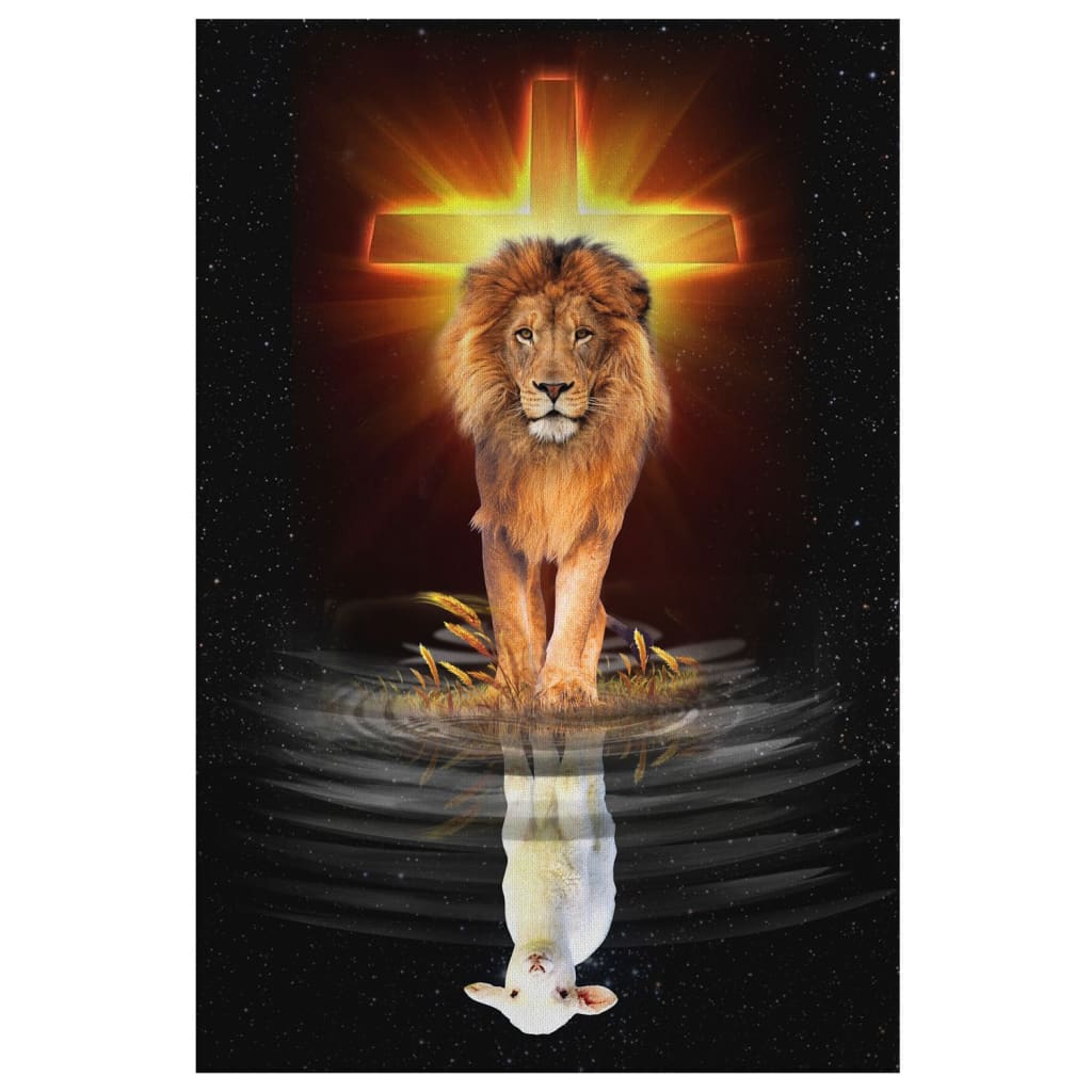 The Lion Of Judah And The Lamb Of God Canvas Art - Bible Verse Canvas - Scripture Wall Art