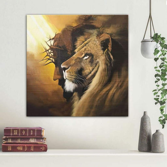 The Lion Of Judah Jesus Christ Canvas Wall Art - Christian Wall Art - Religious Wall Decor
