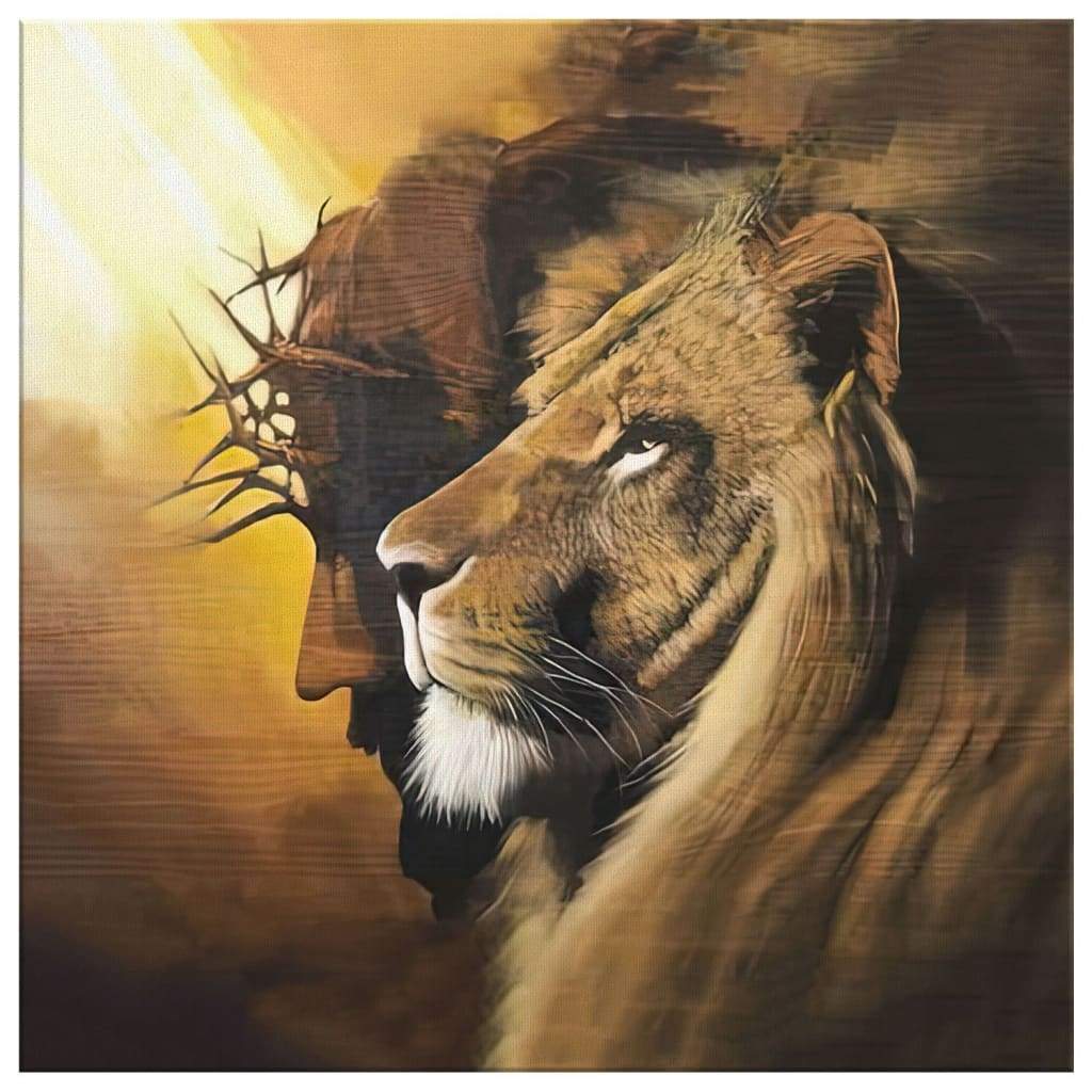 The Lion Of Judah Jesus Christ Canvas Wall Art - Christian Wall Art - Religious Wall Decor