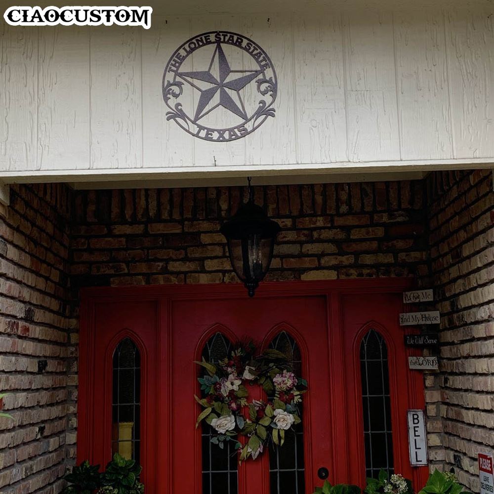 The Lone Star State Texas Metal Sign - Metal Signs For Home - Metal Decor Wall Art