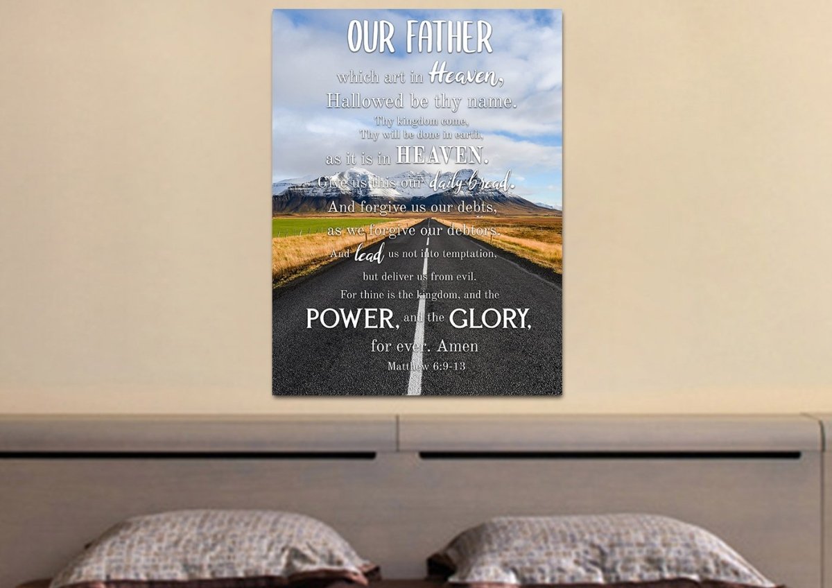 The Long Road & The Lords Prayer Canvas Wall Art