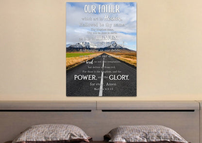 The Long Road & The Lords Prayer Canvas Wall Art