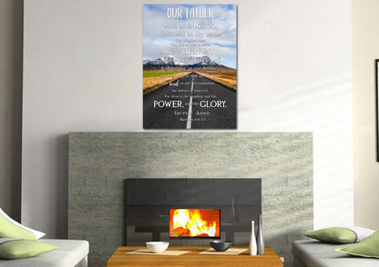 The Long Road & The Lords Prayer Canvas Wall Art