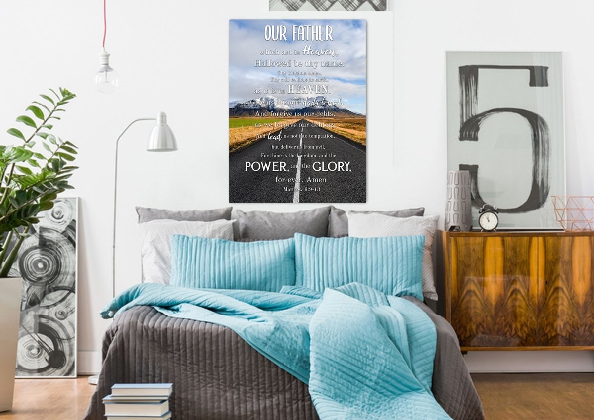 The Long Road & The Lords Prayer Canvas Wall Art