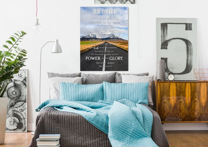 The Long Road & The Lords Prayer Canvas Wall Art