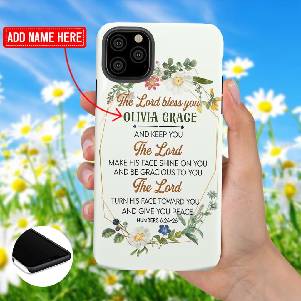 The Lord Bless You And Keep You Custom Phone Case - Personalized Christian Gifts - Inspirational Bible Scripture iPhone Cases